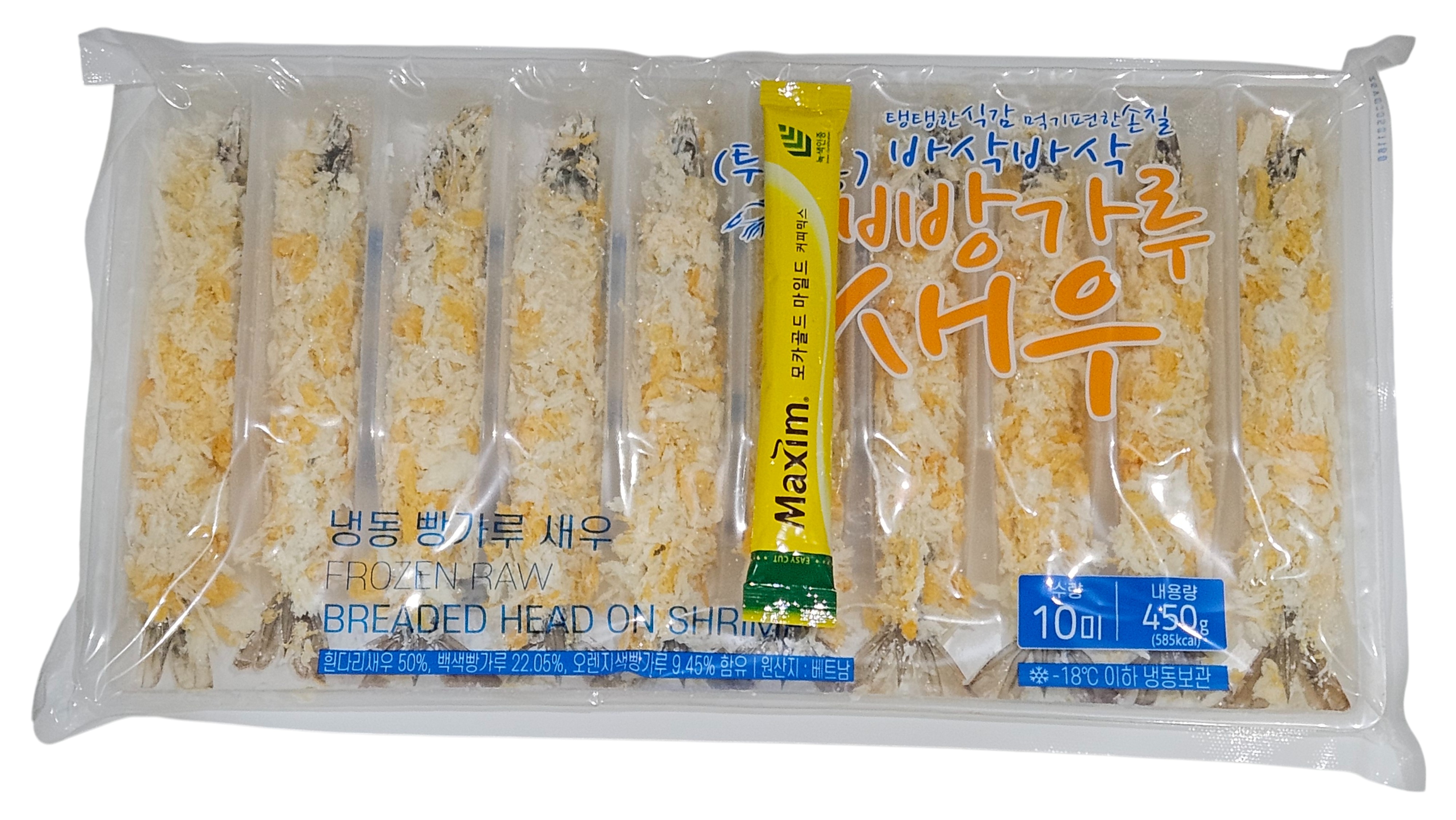 빵가루 새우(왕새우까스, 토페도새우, 머리있음) 45g/마리, 묶음